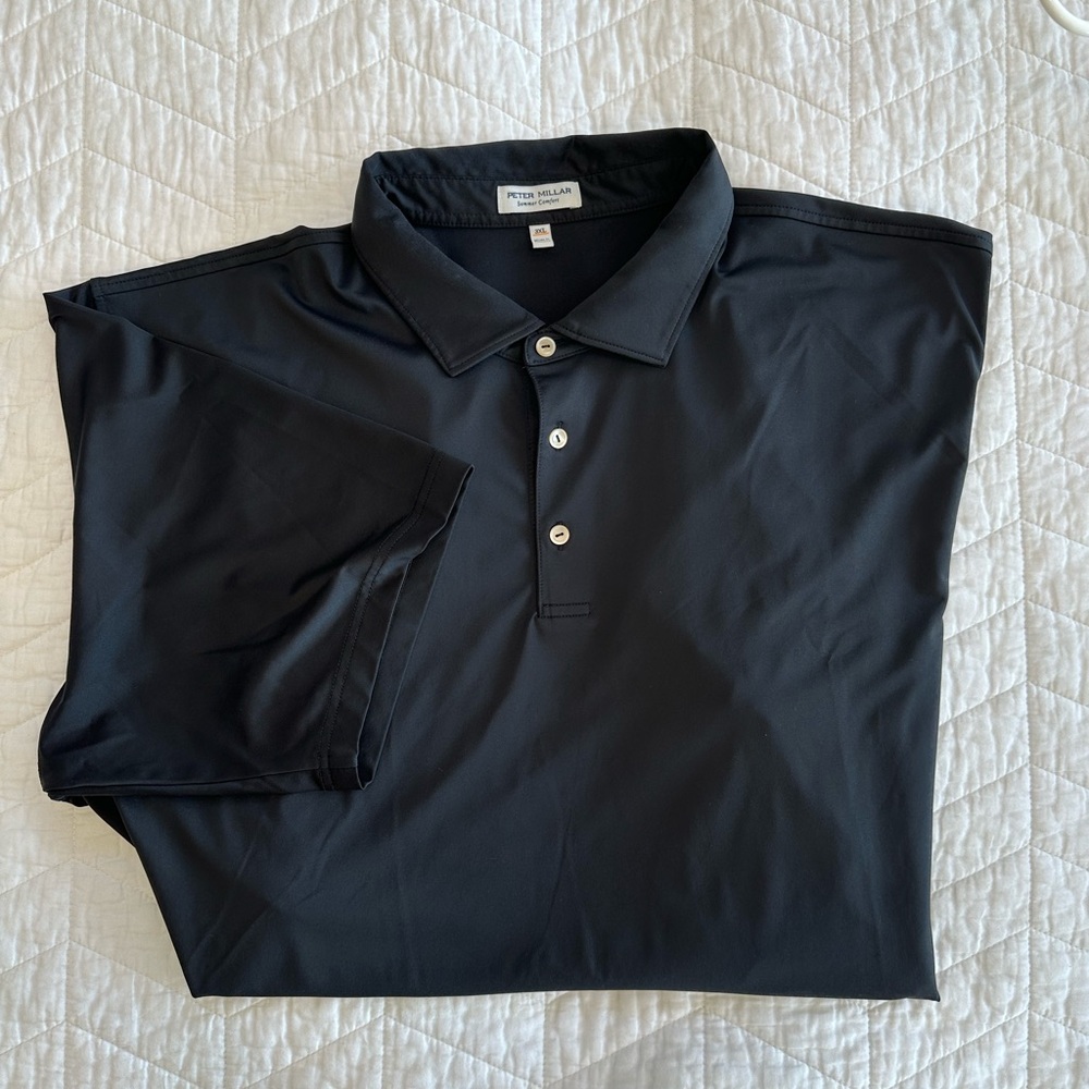 Peter Millar Black Polo Shirt